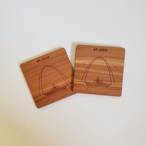 St. Louis Missouri Gateway Arch Wooden Coasters